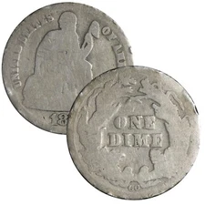 CC - CARSON CITY Seated Liberty Dime AG/CULL Random Date FREE SHIPPING!