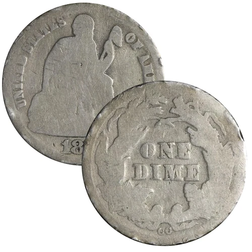 CC - CARSON CITY Seated Liberty Dime AG/CULL Random Date FREE SHIPPING!