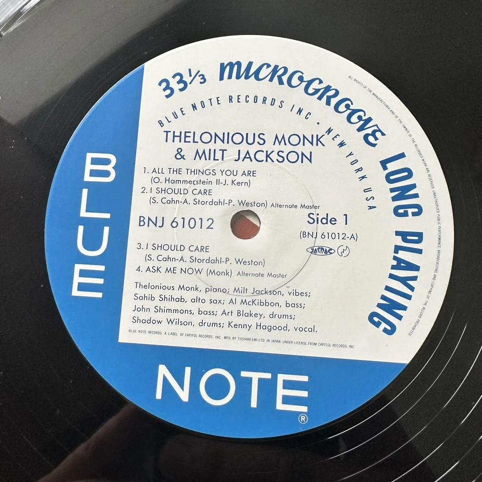 Thelonious Monk & Milt Jackson – Blue Note – BNJ 61012 Japanese Reissue 1985 - Image 3 of 4