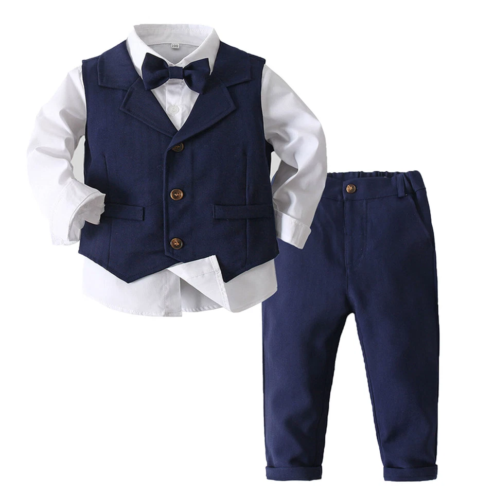 Jungen Anzug Festlich Gentleman Anzüge Baby Taufanzug Hochzeit Bekleidungssets - Bild 1 von 1
