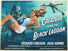 1954 The Creature From The Black Lagoon Alternate Movie Poster Universal 🐸