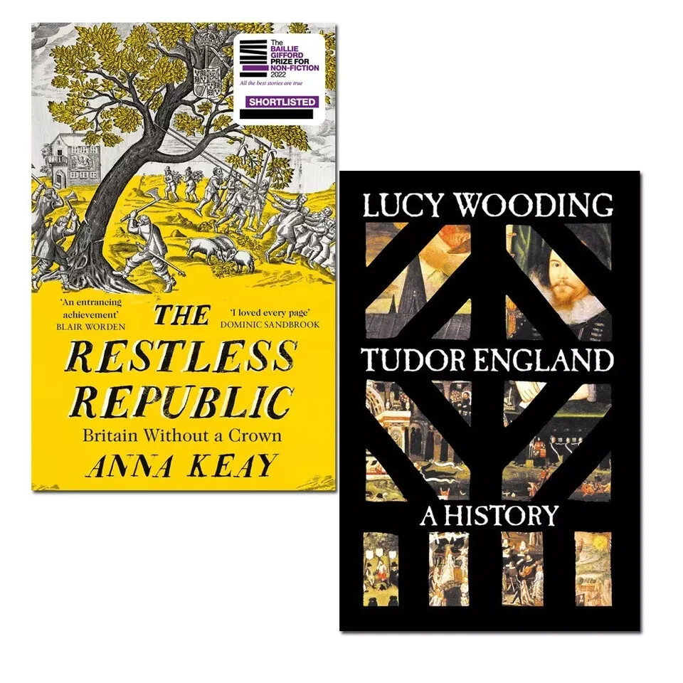 The Restless Republic Anna Keay, Tudor England History Lucy Wooding 2 Books Set