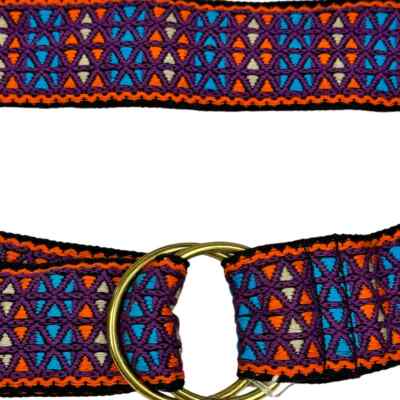 Vintage Woven Tapestry Geometric Boho Belt OS The Orange  display picture 2