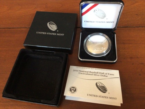 2014-P Baseball Hall of Fame Commemorative Proof $1 Dollar Coin W/COA - Picture 11 of 11