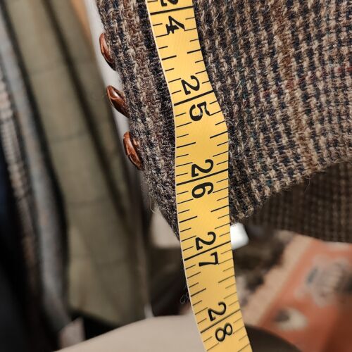 Vintage Herren 46 L Tweed Karo Braun Anzug Sakko Blazer Wolle Harris Style - Bild 8 von 11