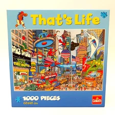 NEW That's Life New York City Edition jigsaw puzzle comic art collage 1000pc HTF