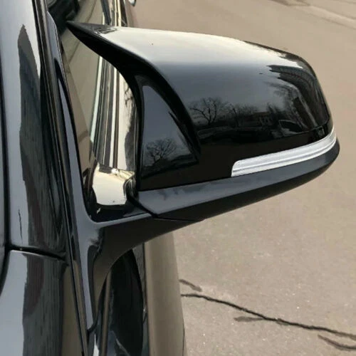2X Glanz Schwarz Spiegelkappen Gehäuse Für BMW F20 F21 F22 F30 F31 F32 F33 F36 - Bild 3 von 8