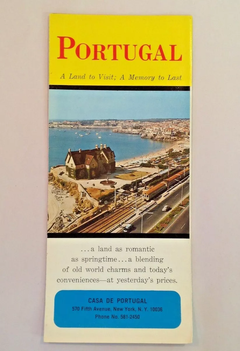 Vintage Mid Century Color Brochure Casa de Portugal Land to Visit