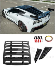 For 14-19 Corvette C7 Coupe | Rear & Side Quarter Window Louvers Sun Shade Vent