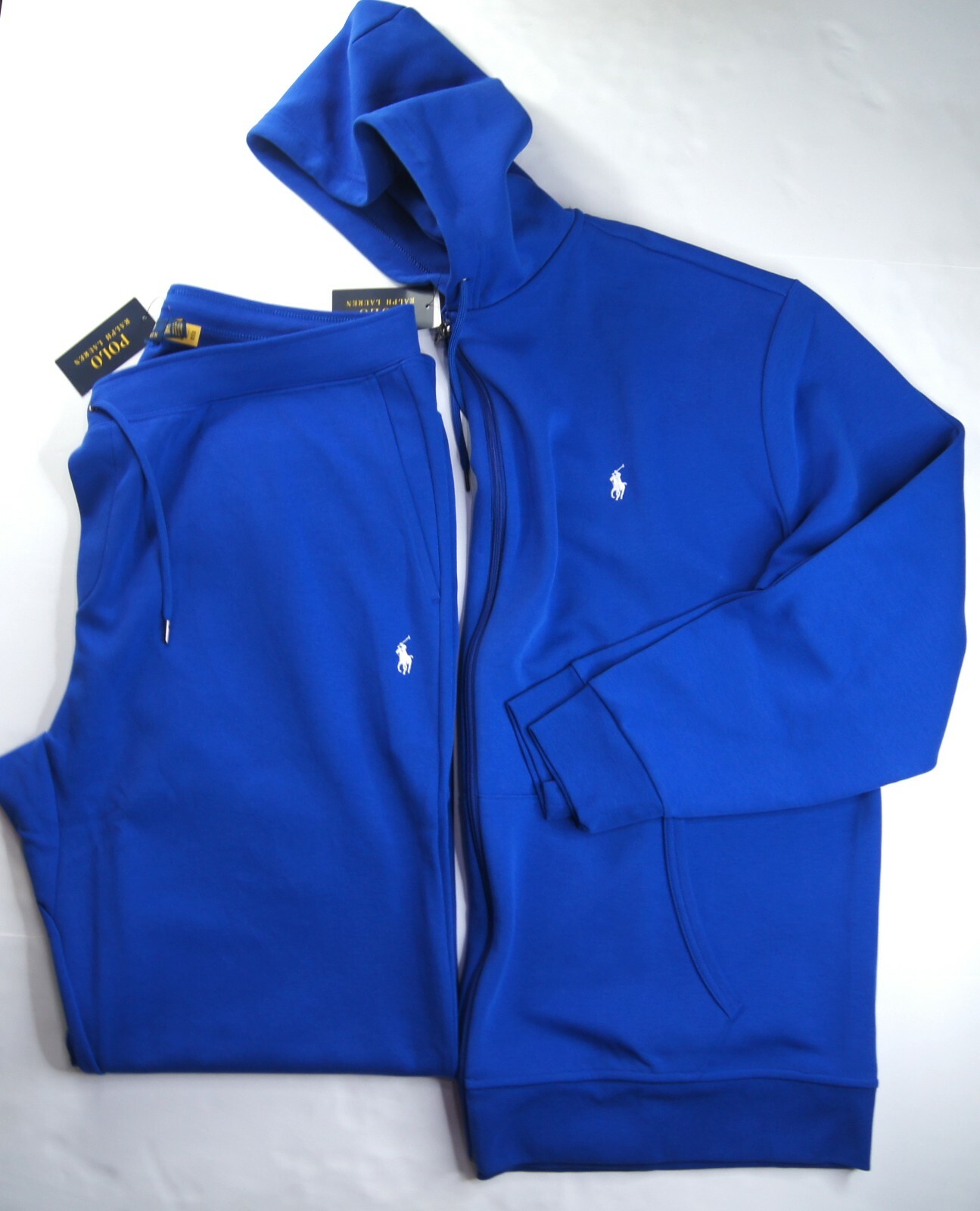 POLO RALPH LAUREN Big & Tall Royal Blue Double Knit Full Zip Hoodie &  Jogger Set | eBay