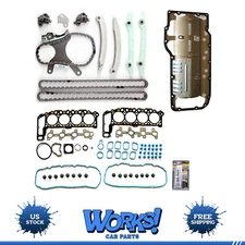 Oil Pan Gasket Head Gasket Set Timing Chain Kit For 02-03 Dodge Ram 1500 4.7L V8