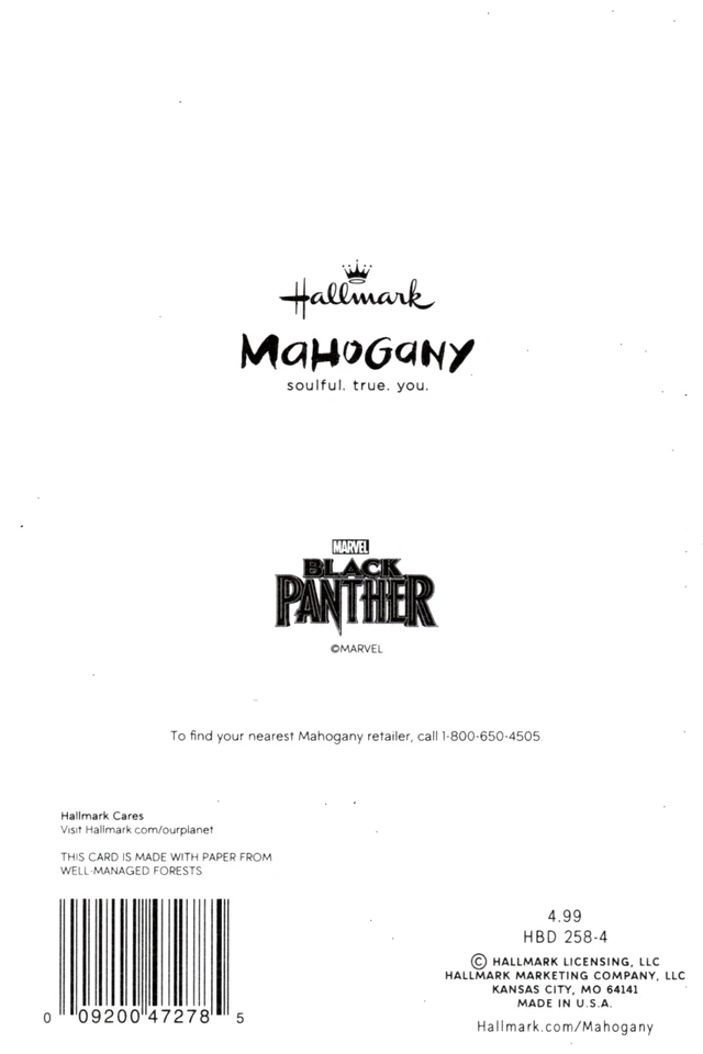 Marvel Happy Birthday Black Panther Women Warrior Shuri Hallmark Greeting Card - Image 3 of 3