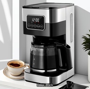 BLACK 10-CUP PROGRAMMABLE DRIP COFFEE MAKER WITH TOUCH SCREEN, PAUSE & SERVE ...