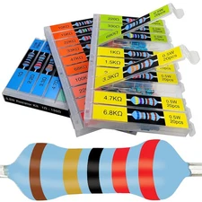 EEEEE 1/2W 30 Values 600pcs Individual Compartment 1 Ohm-1M Ohm with 1%... 