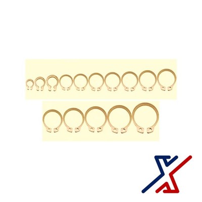 4 1/2'' Yellow-Plated Steel External Retaining Ring / Snap Ring by X1 Tools