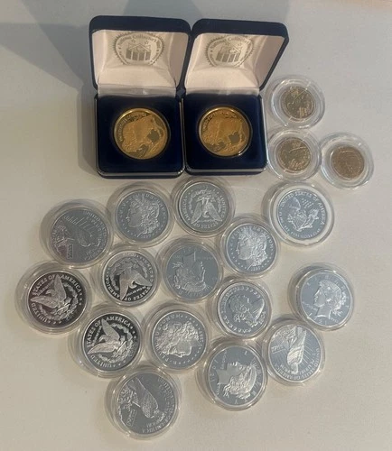 National Collector's Mint~buffalo/liberty Design~Lot 20 Coins~Silver & Gold Clad