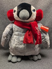 2013 Coca-Cola Coke 18 Penguin Holiday Plush with Scarf/Earmuffs