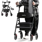 Walkers for Seniors, Upright Walker with/ Adjustable Armrests Seat, max 450 lb