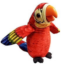 Talking Parrot Toy - Large Plush Macaw - Voice Activated - Repeats What You S...