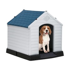 FDW Dog House Indoor Outdoor Durable Ventilate Waterproof Pet Plastic Dog Hou...