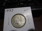 1937 - Canada silver quarter - Canadian 25 cent