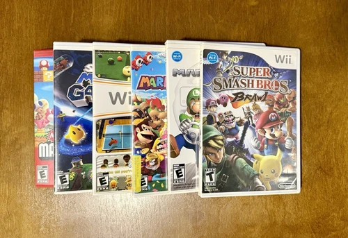 Nintendo Wii games lot (6 CIB Games) - Smash bros, Mario, Mario kart…