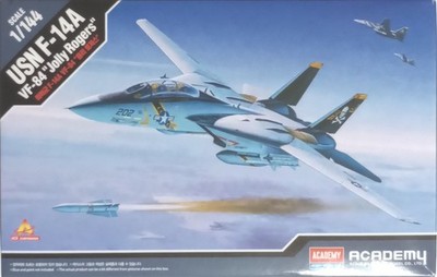 Academy 1/144 U.S. Navy F-14A, VF-84 ''Jolly Rogers'' Plastic Model Kit (12626)