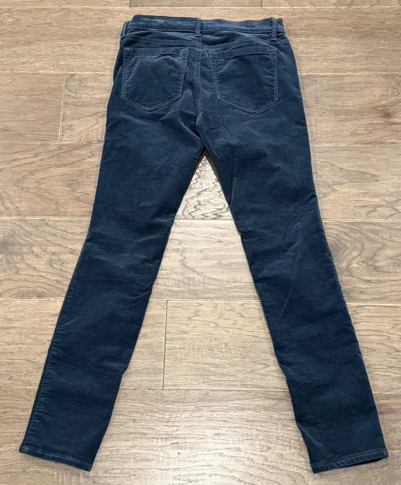 Женские современные узкие брюки размер 26/2 Ann Taylor Loft зеленый вельвет - Изображение 4 из 4