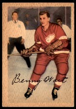 1953-54 PARKHURST BENNY WOIT RED WINGS #45 VG SURFACE NOT CLEAN