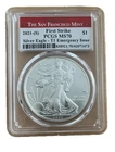 2021 S American Silver Eagle PCGS MS 70 T1 Emergency Issue