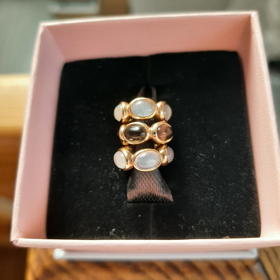 PANDORA Charms/Zwischenring 585 Gold mit Chalzedon Steine - Bild 4 von 4