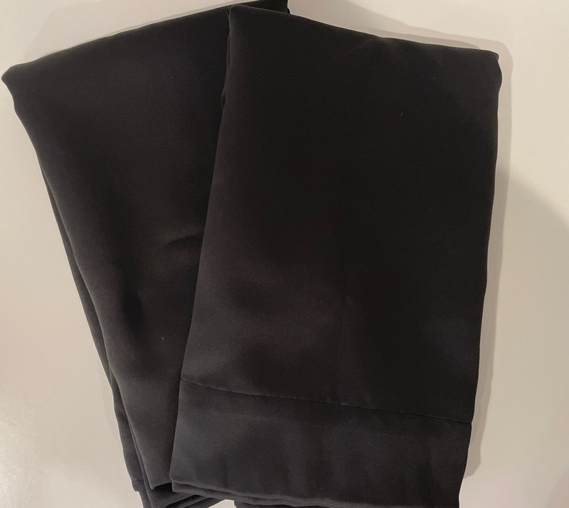 NICETOWN Window Curtains/Drapes With Back Tab/Rod Pockets, Black (W52”*L63”)