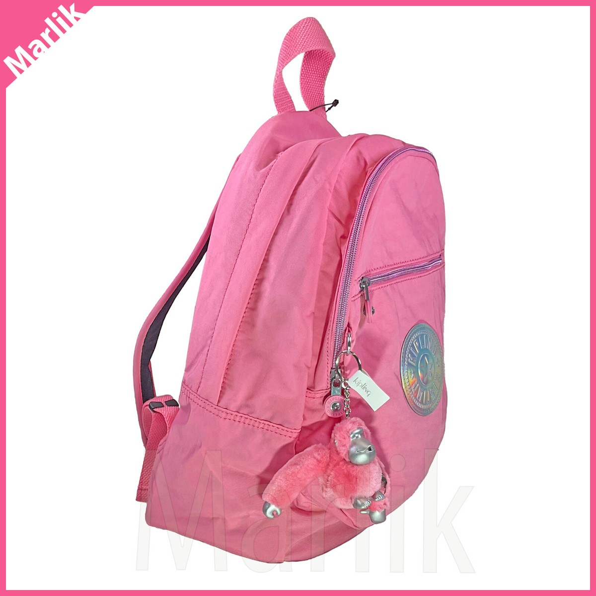Genuine Kipling Challenger Nylon Backpack, Cool Pink