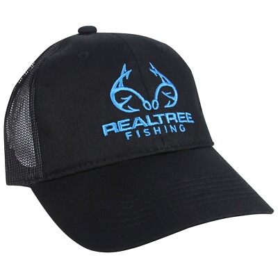 Realtree Fishing Mesh Back Cap- Black/Blue
