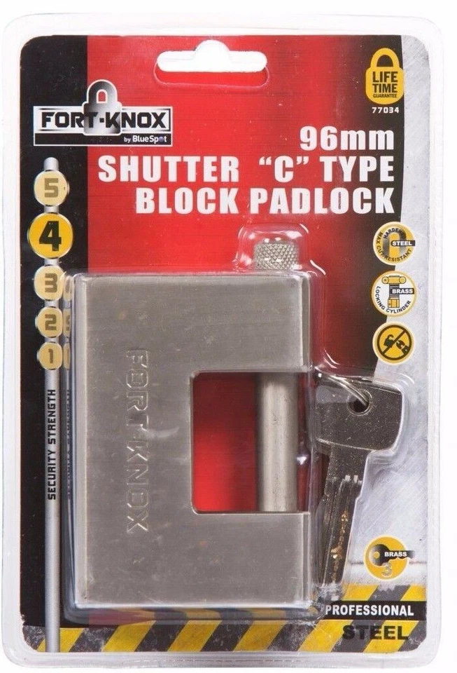 HEAVY DUTY High Security Shutter / Shipping Container Padlock Or Chain Lock 94mm