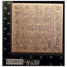 Magenta Rubber Stamps BOTANICAL FLOURISH FLOWERS SQUARE BORDERS GRAPEVINE BIN-Y