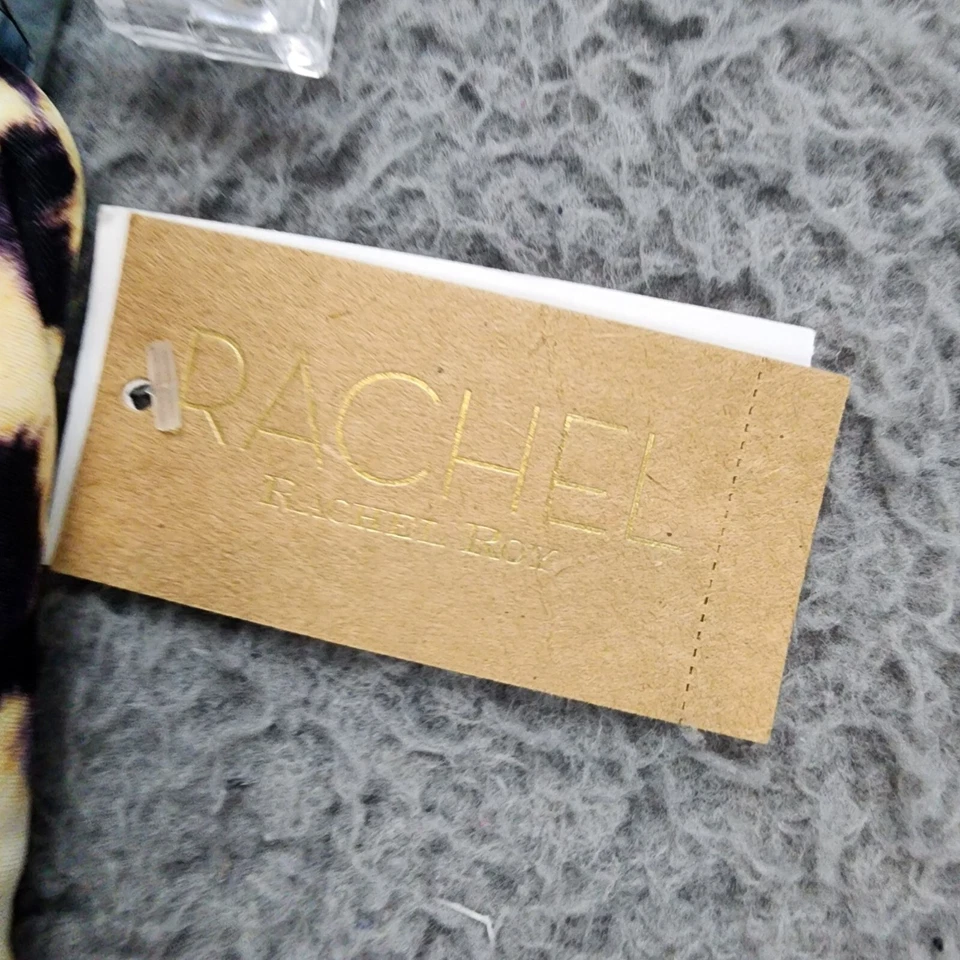 Traje de baño Rachel Roy para mujer pequeño marrón crema estampado de leopardo de una pieza *NUEVO CON ETIQUETAS* Foto 2 de 4