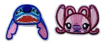 Iron On Patch - Stitch And Angel Set- Kawaii Chibi Style - US SELLER