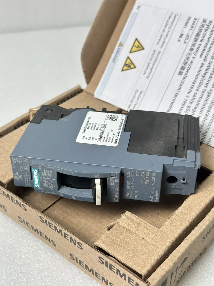 Siemens 3VA4120-6ED14-0AA0 20A 600V 1P Bolt On Circuit Breaker New Takeout - Image 4 of 4