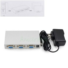 1 in 2 out 2 Port VGA Video Splitter Amplifier Sharing Box for LCD TV PC Monitor