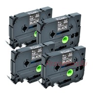 4pk Tz Tze 325 White On Black Tape Label For Brother P-touch Pt-1010 Pt-1170 9mm 4pk Tz Tze 325 White On Black Tape Label For Brother P-touch Pt-1010 Pt-1170 9mm