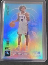 NBA Hoops 20-21 Tyrese Maxey RC Arriving Now Blue Holo Prizm SS-17