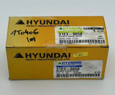 HYUNDAI  31E3-0058  Double chck valve  Ventil  31E3-0058                     T20