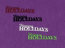 HAPPY HOLIDAYS Christmas die cuts scrapbook cards
