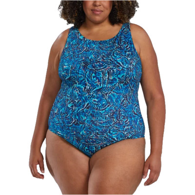 TYR Women's Control Fit One Piece Swimsuit, Blue, XL