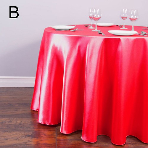 Reusable Fitted Round Tablecloth Table Cover Wedding Party Banquet Decor 145cm - Picture 22 of 31