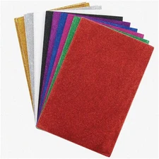 SparkleStick Glitter Foam Sheets - 12 Pack, 6x9 Inch - Vibr