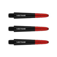 SHORT BLACK RED TOP BLADE 6  WINMAU VECTA DART SHAFTS NYLON BODY & ALUMINUM TOP