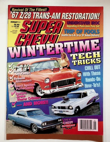 1994 January Super Chevy Magazine 1967 Z28 Trans-Am Restoration Winter Tech Tips