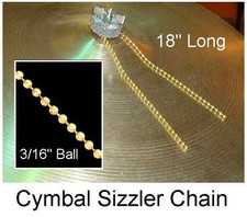 MusicianAtHeart CYMBAL SIZZLER CHAIN 18" Heavy Brass Ball Buzzing Accessory